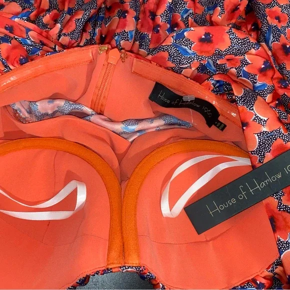 House of Harlow Red Poppy Floral Blouse - Picture 5 of 9